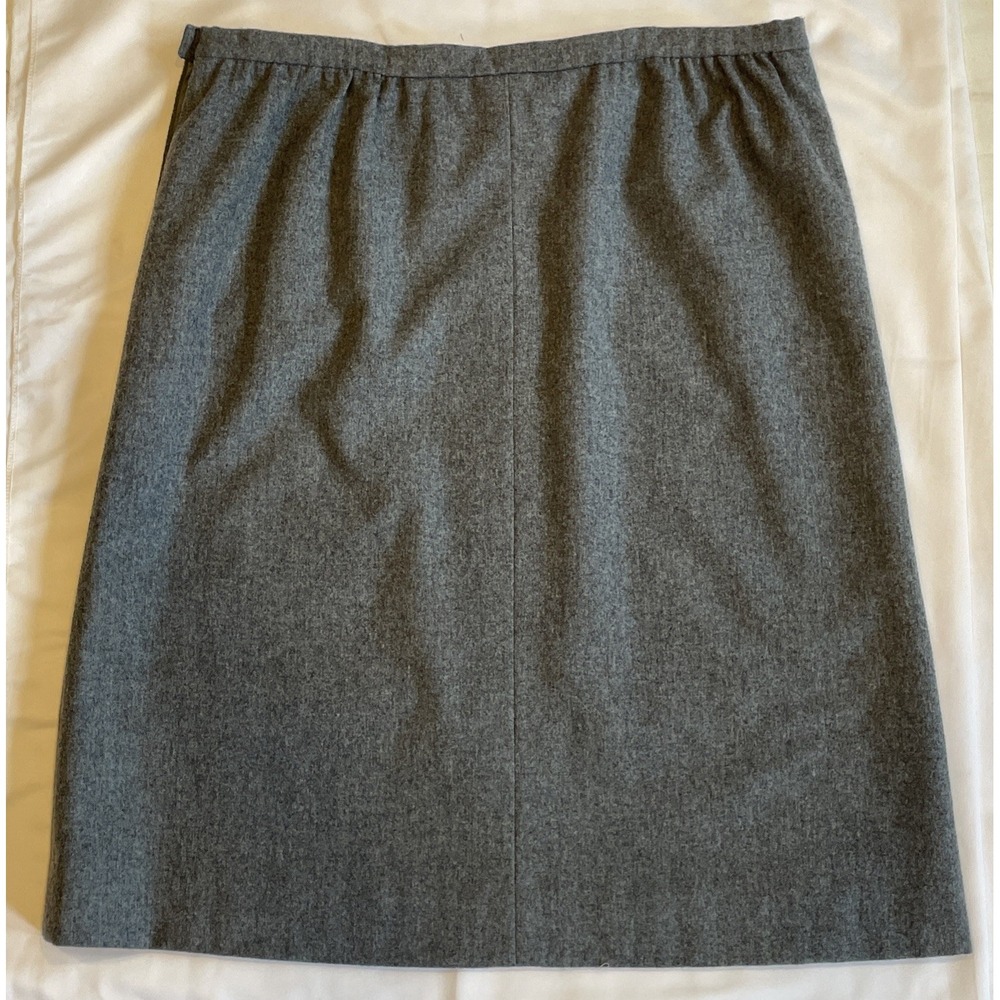 Vintage Pendleton Gray Skirt 100% Virgin Wool Size 18 Pockets Lined Made In USA - Picture 14 of 16